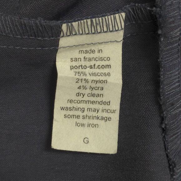 Porto Sheath Dress Gray Blue Stretch Square Neck Sleeveless Minimalist 2 (M) - Picture 11 of 12